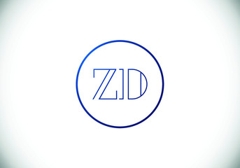 Initial Monogram Letter Z D Logo Design Vector Template. Graphic Alphabet Symbol for Corporate Business Identity