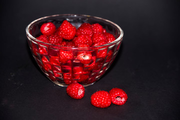 strawberries in a glass