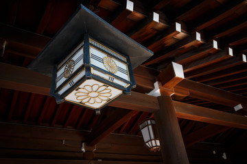 Fototapeta premium A lamp at Meiji-Jingu, Tokyo, Japan