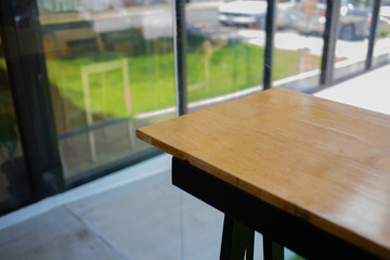 table by the window for doing business online at home during the outbreak of the Covid outbreak.