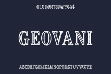 alphabet vintage font, typeface design, new style background vector