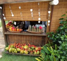 wooden crate with fruits