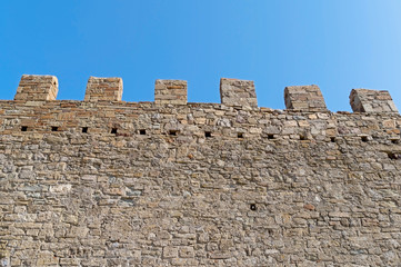 ancient historic Genoese castle or fortress