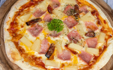Pizzas, Fried Chicken, Sausages. 
