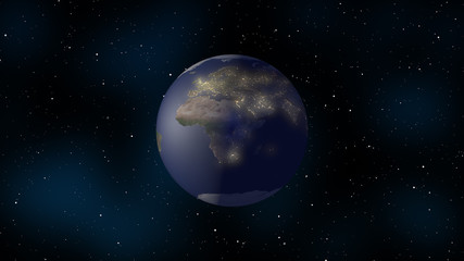 Fototapeta na wymiar 3d render planet is on quarrantine because of virus infection spreading worldwide.