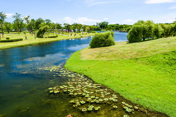 Beautiful Tainan Metropolitan Park in Taiwan. This is a free open outdoor public space.