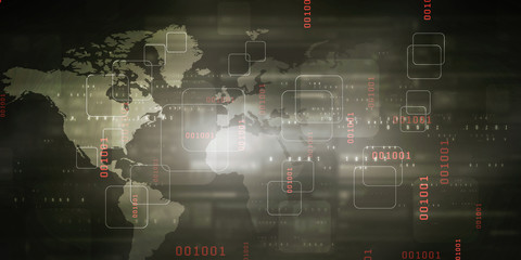 2d illustration world map abstract background