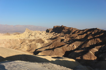 Zabriskie point Death Valley in summer