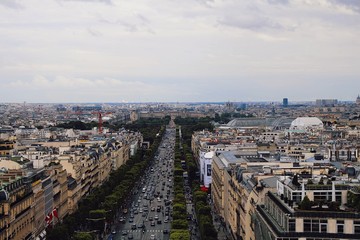 aerial view of paris