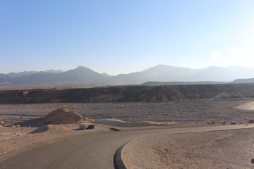 travelling through Death Valley in summer