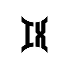 IX monogram logo with curved side