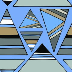 Obraz premium Mountain pattern in Scandinavian style. Cute seamless pictures. Textile design, prints, postcards, home decor. Vector illustrator