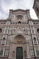 Fototapeta premium Exterior and main facade of Cathedral of Santa Maria del Fiore in Florence, Tuscany, Italy