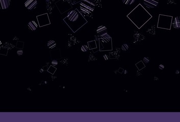 Light Purple vector backdrop with lines, circles, rhombus.