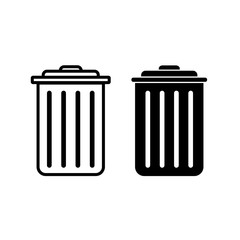 Trash icons set. trash can icon. Delete icon vector