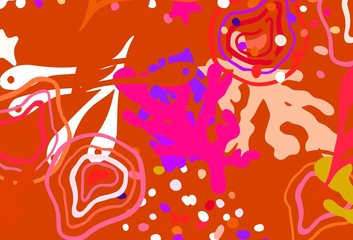 Obraz premium Light Pink, Green vector template with chaotic shapes.