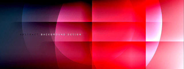 Obraz premium Vector abstract background - circle and cross on fluid gradient with shadows and light effects. Techno or business shiny design templates for text