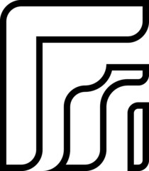 Vector Design of an Abstract Logo in Black