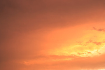 An orange and yellow sky with clouds. , Beautiful sky