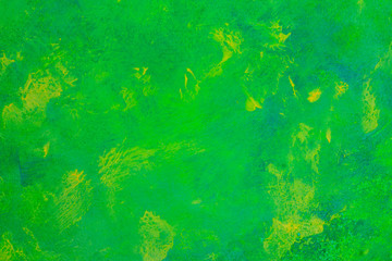 Fototapeta na wymiar Paint Green and yellow watercolor background
