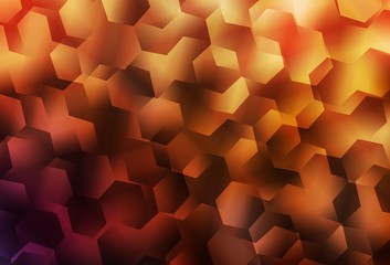 Dark Orange vector polygon abstract layout.