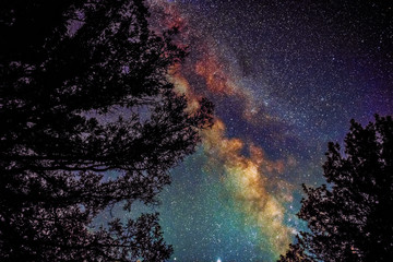 The milky way as seen from the northern hemisphere in rural Ontario Canada.