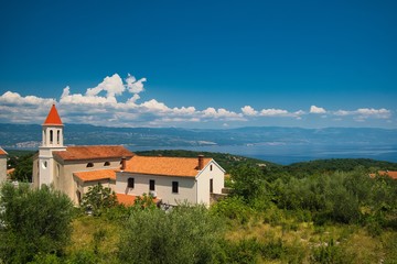 St Jerome Church in Risika town , Krk Island, Croatia