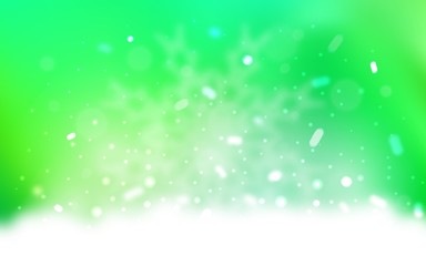 Dark BLUE vector template with ice snowflakes. Shining colored illustration with snow in christmas style. The pattern can be used for new year ad, booklets.