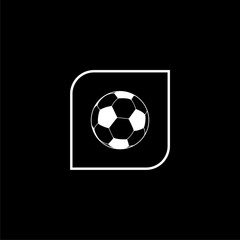 Fototapeta premium Football, soccer ball isolated on dark background