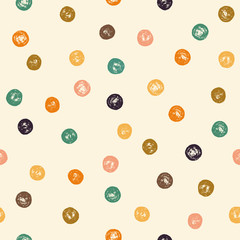 Seamless pattern with hand drawn circles