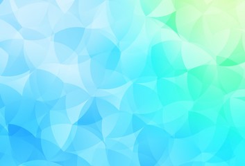 Light Blue, Green vector shining triangular background.
