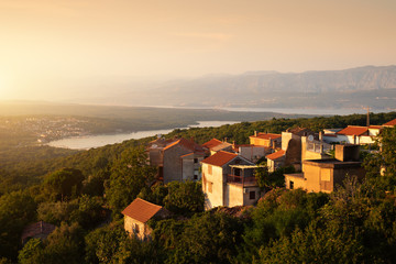 Fototapeta premium Soline bay view in Dobrinj , Krk Island, Croatia