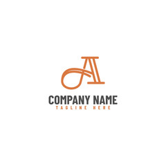 Letter a logo template design for business company, corporate and brand