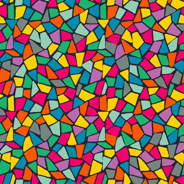 Seamless color mosaic pattern
