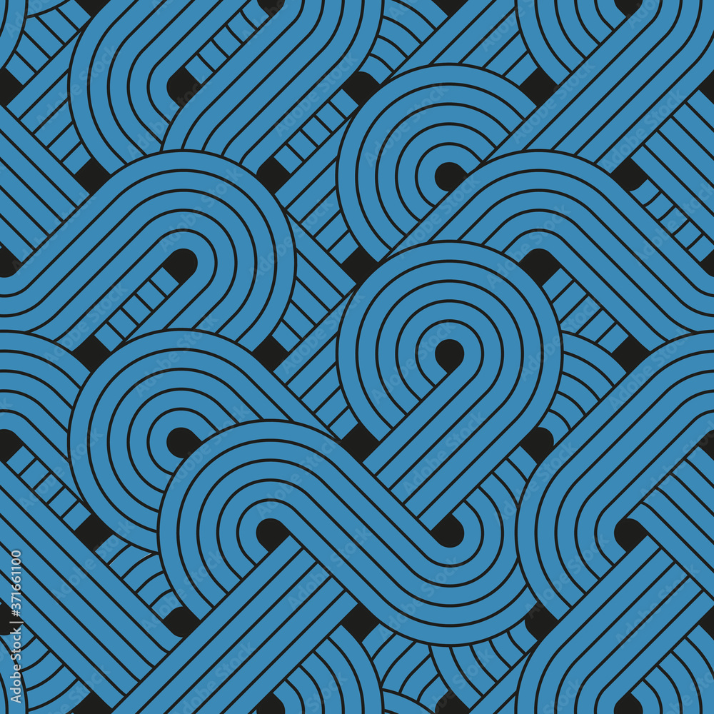 Aufkleber seamless abstract retro lines pattern