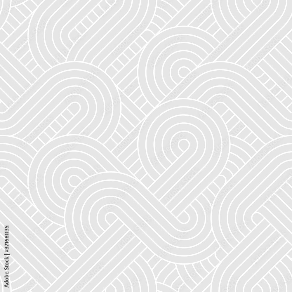 Poster Seamless abstract retro lines pattern