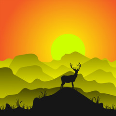 silhouette of a deer