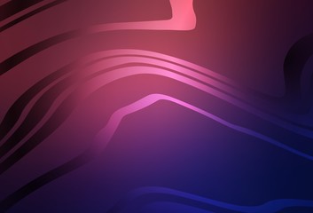 Dark Purple, Pink vector background with wry lines.