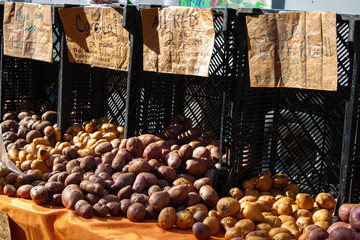 Farmer's market potato stand