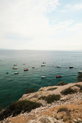 Aerial view bay of Stara Baska , Croatia