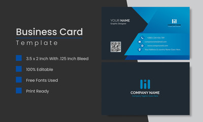 Clean minimal business card design template | Corporate, Editable, Business card template, Premium vector