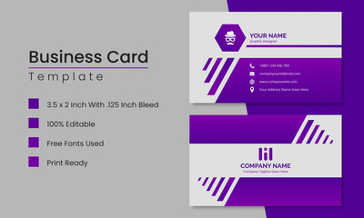 Luxury modern business card template | Social information card, Global contact card, Clean information card