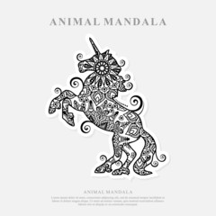 Vector Animal Mandala Stock Illustrations
