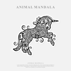 Vector Animal Mandala Stock Illustrations