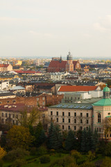 Fototapeta na wymiar Krakow, Poland October 29 2015: Krakow landscape 
