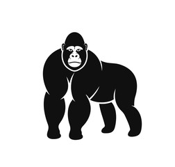 Gorilla logo. Isolated gorilla on white background