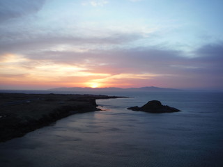 Fototapeta na wymiar 利尻島の日没