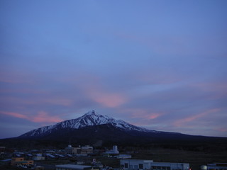 夕日の利尻富士