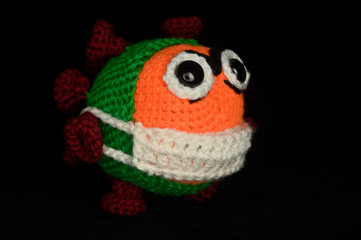 knitted model toy Covid-19