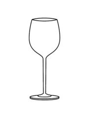 Foto op Canvas Design Leeres Wein Glas Logo betrunken betrinken  © Style-o-Mat-Design
